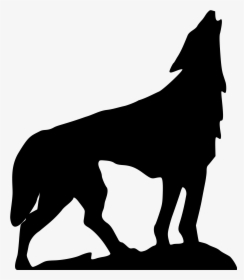 Silhouette Wolf Howling At - Howling Wolf Silhouette Transparent, HD Png Download, Transparent PNG