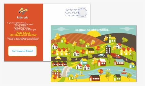 Child Care Business Cards, Child Care Folders, Child - Neighborhood Template, HD Png Download, Transparent PNG