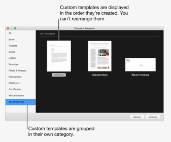 Clip Art Pages Postcard Template - Apple Page Menu Template, HD Png Download, Transparent PNG
