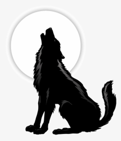 Gray Wolf Coyote Silhouette Clip Art - Sitting Howling Wolf Silhouette, HD Png Download, Transparent PNG