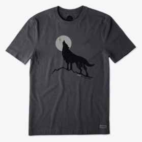 Men S Howling Wolf Crusher Tee - Life Is Good Beagle Shirt, HD Png Download, Transparent PNG