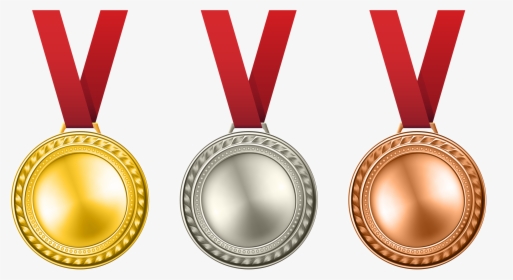 Transparent Gold Png - Gold Silver And Bronze Medals, Png Download, Transparent PNG