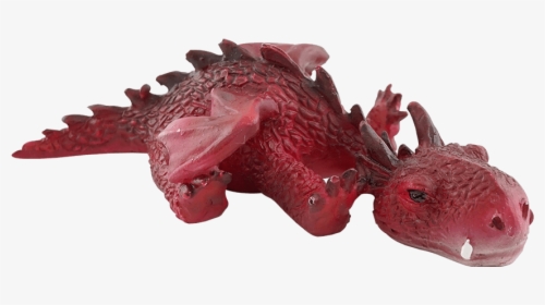 Sleeping Mini Red Dragon Statue - Triceratops, HD Png Download, Transparent PNG
