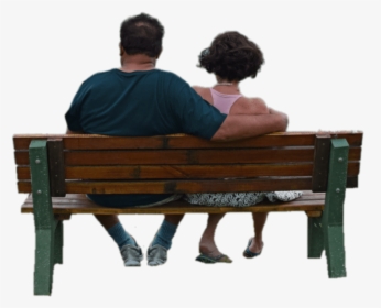 Couple On A Bench Hind View - Couple On Bench Transparent, HD Png Download, Transparent PNG
