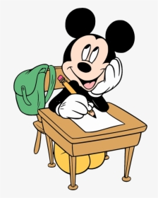 Back To School Clip Art - Mickey Mouse Reading Book, HD Png Download, Transparent PNG
