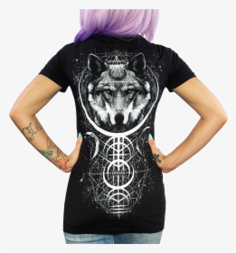 Transparent Lone Wolf Png - T-shirt, Png Download, Transparent PNG