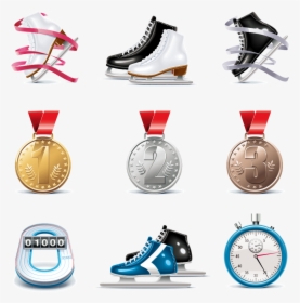 Gold Silver And Bronze Medals Png Pic - Learn To Skate, Transparent Png, Transparent PNG