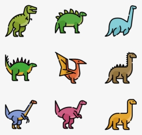 Dinosaurs Png Clipart - Dinosaurs In A Line, Transparent Png, Transparent PNG
