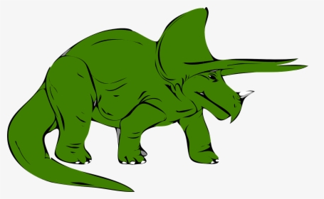 Dinosaur Green Triceratops Free Picture - Dinosaur Clipart Green, HD Png Download, Transparent PNG