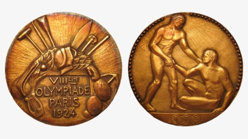 1924 Paris Summer Prize Medals, 1924 Paris Summer Winner - Paris 1924 Olympics Medal, HD Png Download, Transparent PNG