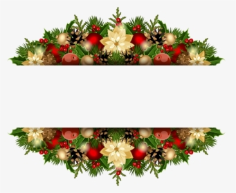 Transparent Christmas Holly Clipart - Christmas Borders Transparent Background, HD Png Download, Transparent PNG