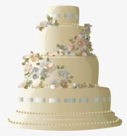 Decorado Com Flores Bolos - Birthday Cake 4 Layers, HD Png Download, Transparent PNG