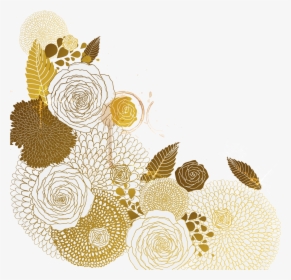 Vector Euclidean Flower Pattern Golden Free Hd Image - Gold Flower Vector Png, Transparent Png, Transparent PNG