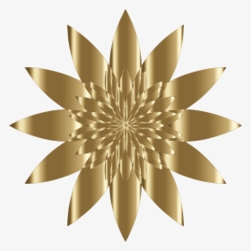 This Free Icons Png Design Of Chromatic Flower 5 No - Golden Flower No Background, Transparent Png, Transparent PNG