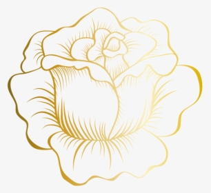 Golden Png Clip Art - Rose Gold Flowers Png, Transparent Png, Transparent PNG