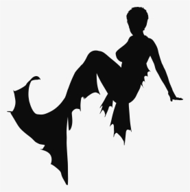 Clipart - Mermaid Silhouette Transparent, HD Png Download, Transparent PNG