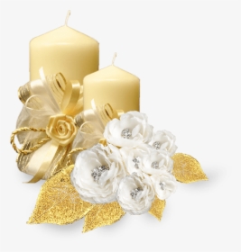 Candles And Flowers Png - Wedding Candle Transparent Background, Png Download, Transparent PNG
