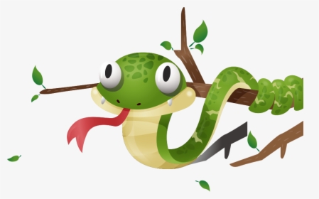 Poster Vector Snake Illustration Cartoon Free Download - 蛇 在 树 上 卡通, HD Png Download, Transparent PNG