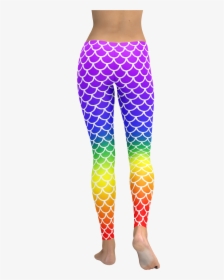 Mermaid Leggings, Rainbow Pattern Yoga Pants, Stretchy - Penti Termal Pijama Tayt, HD Png Download, Transparent PNG