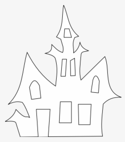 Clip Art Haunted Houses Clip Art - Black And White Clip Art Of A Haunted House, HD Png Download, Transparent PNG