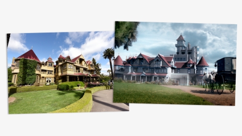 Winchester House Before And After Earthquake, HD Png Download, Transparent PNG