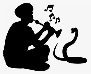Snake, Charmer, Silhouette, Indian, Jaipur, Music - People Sitting Reading Silhouette, HD Png Download, Transparent PNG