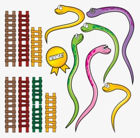 Snakes And Ladders Set Clip Art - Snakes And Ladders Snakes, HD Png Download, Transparent PNG