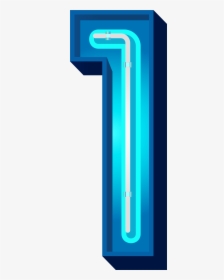 Transparent Neon Line Png - Blue Neon Numbers Png, Png Download, Transparent PNG
