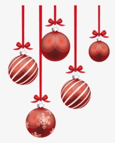 Bolas De Navidad Doradas Png - Red And White Christmas Balls, Transparent Png, Transparent PNG