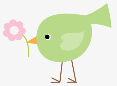 Clipart De Lindos Pajaritos - Green Cute Bird Clipart, HD Png Download, Transparent PNG