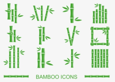 Bamboo Icons Vector - Symmetry, HD Png Download, Transparent PNG
