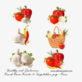 Awesome Organic Vegetables Collection Transparent Background - Basket Of Fruits And Vegetables Clipart Png, Png Download, Transparent PNG
