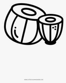 Tabla Coloring Page - Tabla Clipart Black And White, HD Png Download, Transparent PNG