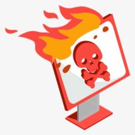 Cyber Attack - Firewall Cartoon Computer, HD Png Download, Transparent PNG