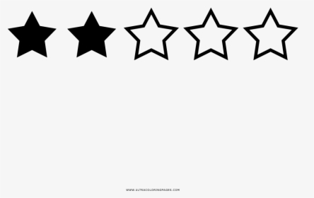 Rating Stars Coloring Page - Star, HD Png Download, Transparent PNG