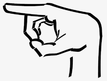 Pointer Point Icon Left Hand Cartoon Direction - Pointing Hand, HD Png Download, Transparent PNG