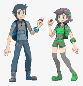 Pokemon Trainer Boy And Girl, HD Png Download, Transparent PNG