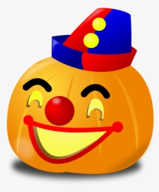Emoticon,smiley,fruit - Calabaza Halloween Payaso, HD Png Download, Transparent PNG