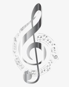 Chrome Musical Notes Typography No Background - Silver Music Notes Clipart, HD Png Download, Transparent PNG