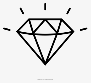 Diamante Para Colorear - Vector Diamond Line Art, HD Png Download, Transparent PNG
