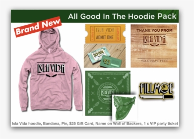 All Good In Hoodie Pack - Hoodie, HD Png Download, Transparent PNG