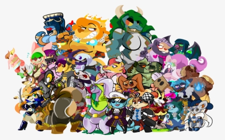 The Official Dungeon Kinkers Character Collage - Cartoon, HD Png Download ,  Transparent Png Image - PNGitem