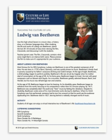 Free E-lesson Ludwig Van Beethoven - Portrait Of Ludwig Van Beethoven, HD Png Download, Transparent PNG