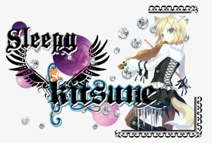 Sleepy Kitsune - Cartoon, HD Png Download, Transparent PNG