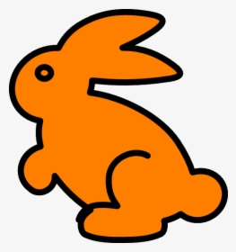 Orange Bunny Clipart, HD Png Download, Transparent PNG