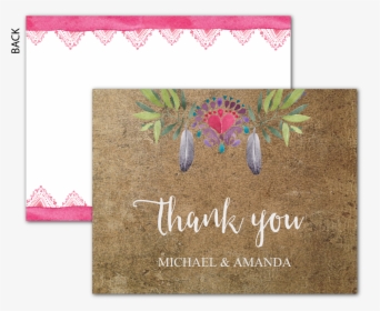 Elephant & Leather Thank You Card Flat  								data-caption, HD Png Download, Transparent PNG