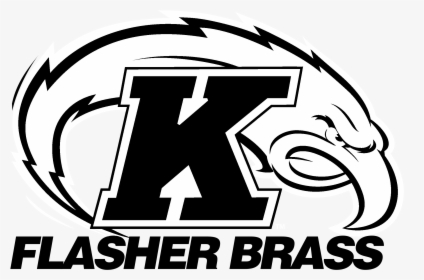 Ken State Flasher Brass Logo Black And White - Kent State Golden Flashes, HD Png Download, Transparent PNG