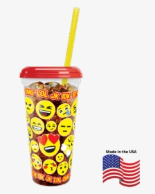 32 Oz Clear Emoji Drink Cups - Snack, HD Png Download, Transparent PNG