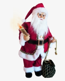 Transparent Noel Png - Holding Candle Father Christmas, Png Download, Transparent PNG