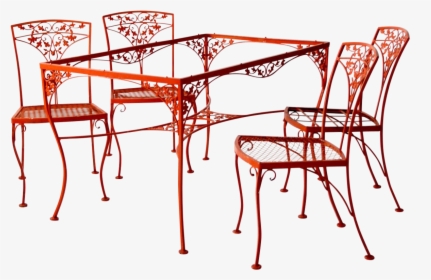Rectangle Wrought Iron Table And Chairs, HD Png Download, Transparent PNG